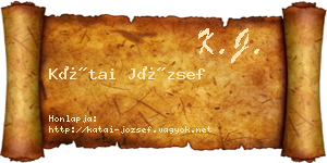 Kátai József névjegykártya